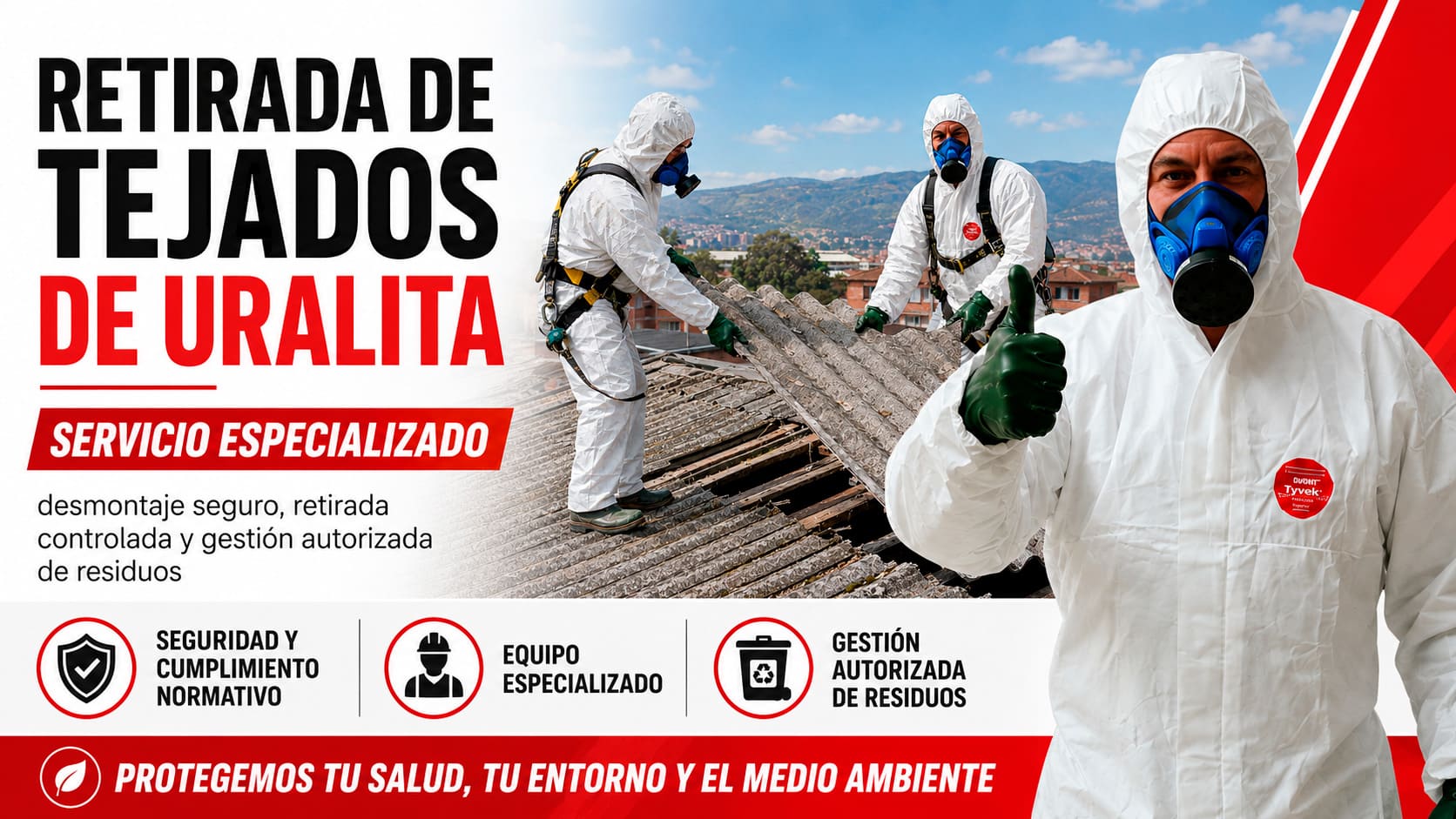 Retirada de tejados de uralita en Aragón
